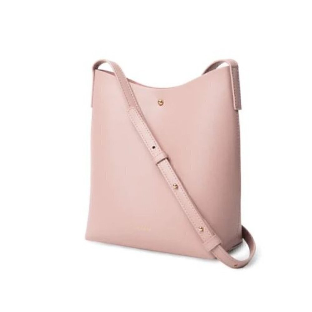 Samara Vegan Medium Shoulder Crossbody Bucket Bag Bush Pink NEW